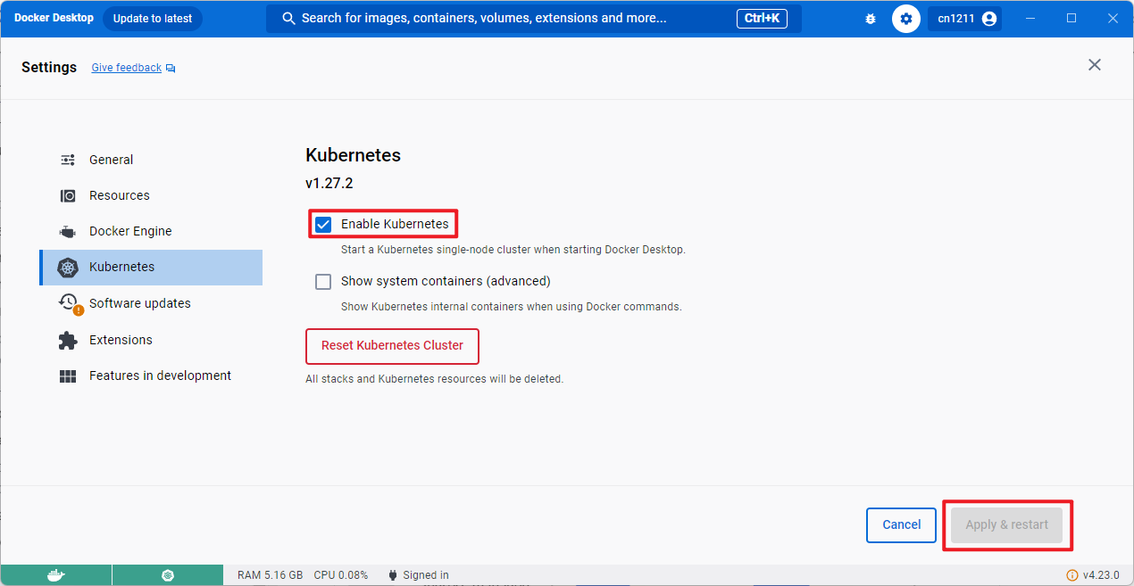 enable-kubernetes